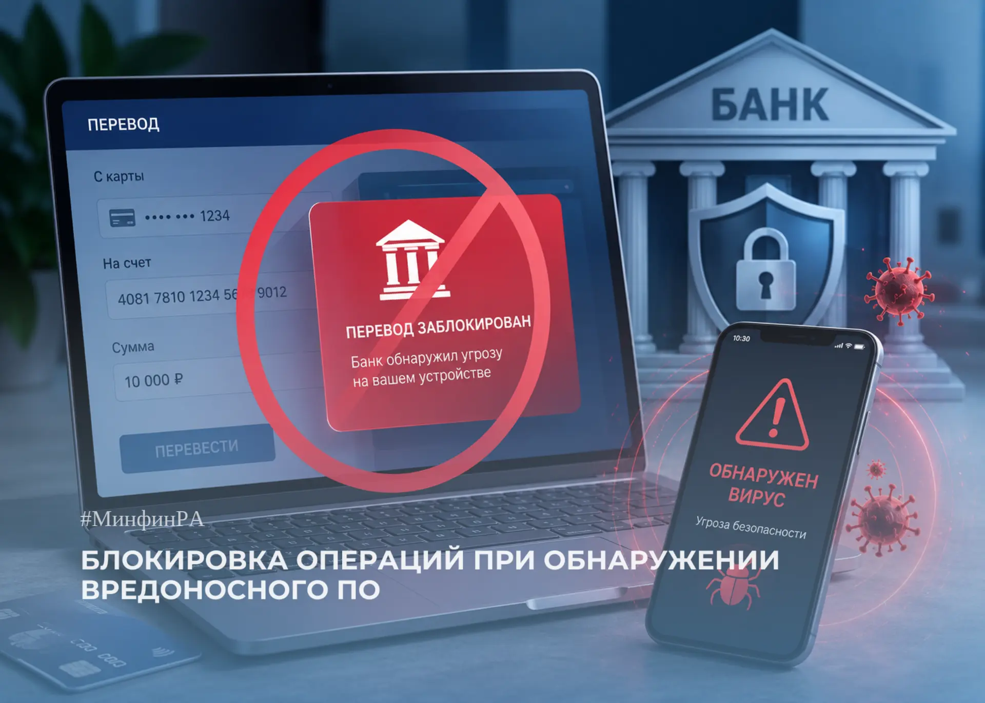 С 1 марта 2027 года банки начнут блокировать переводы, если обнаружат вирус на вашем те...