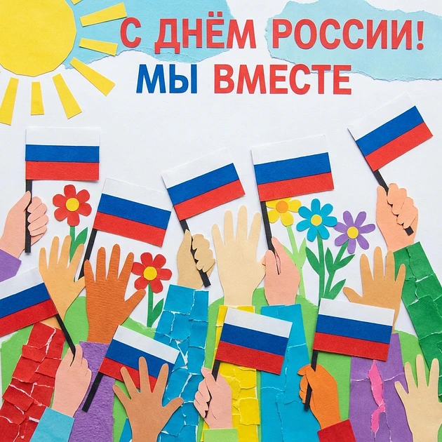 🎊Коллектив нашего детского сада сердечно поздравляет вас с государственным праздником - Днём России