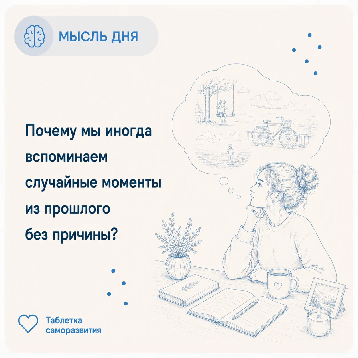Почему мы иногда вспоминаем случайные моменты из прошлого без причины?

Вы моете посуду, идёте по ул