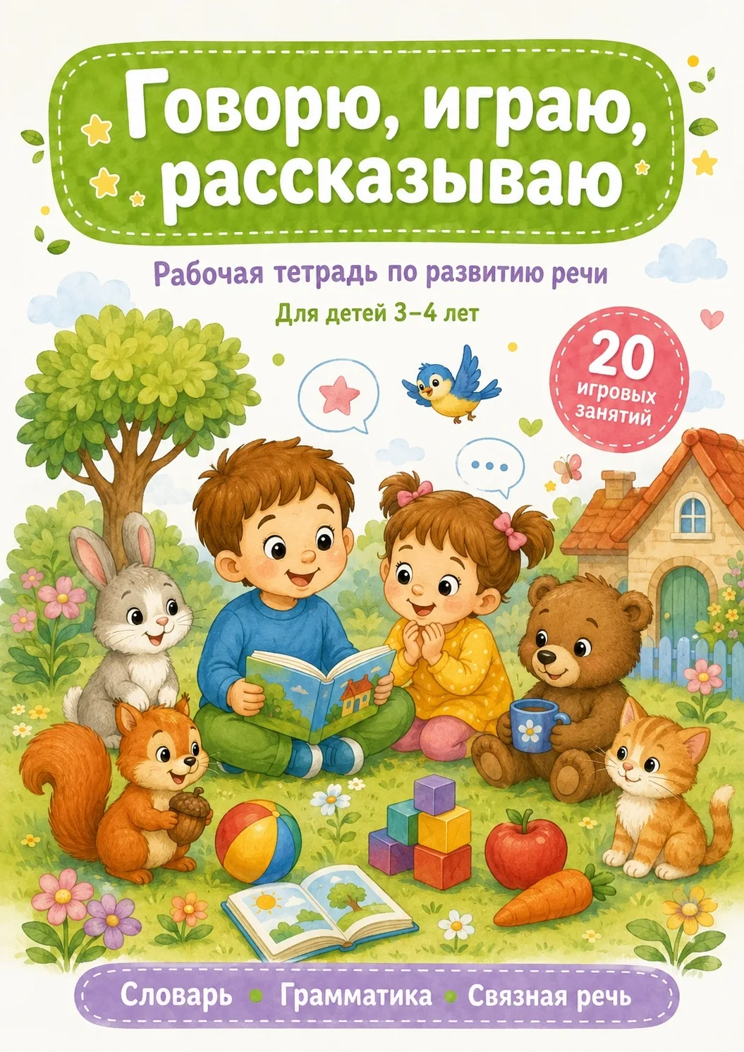 🖇️ РАЗВИТИЕ РЕЧИ ДЛЯ МАЛЫШЕЙ — НОВАЯ ТЕТРАДЬ ДЛЯ 3–4 ЛЕТ 🗣️🧸