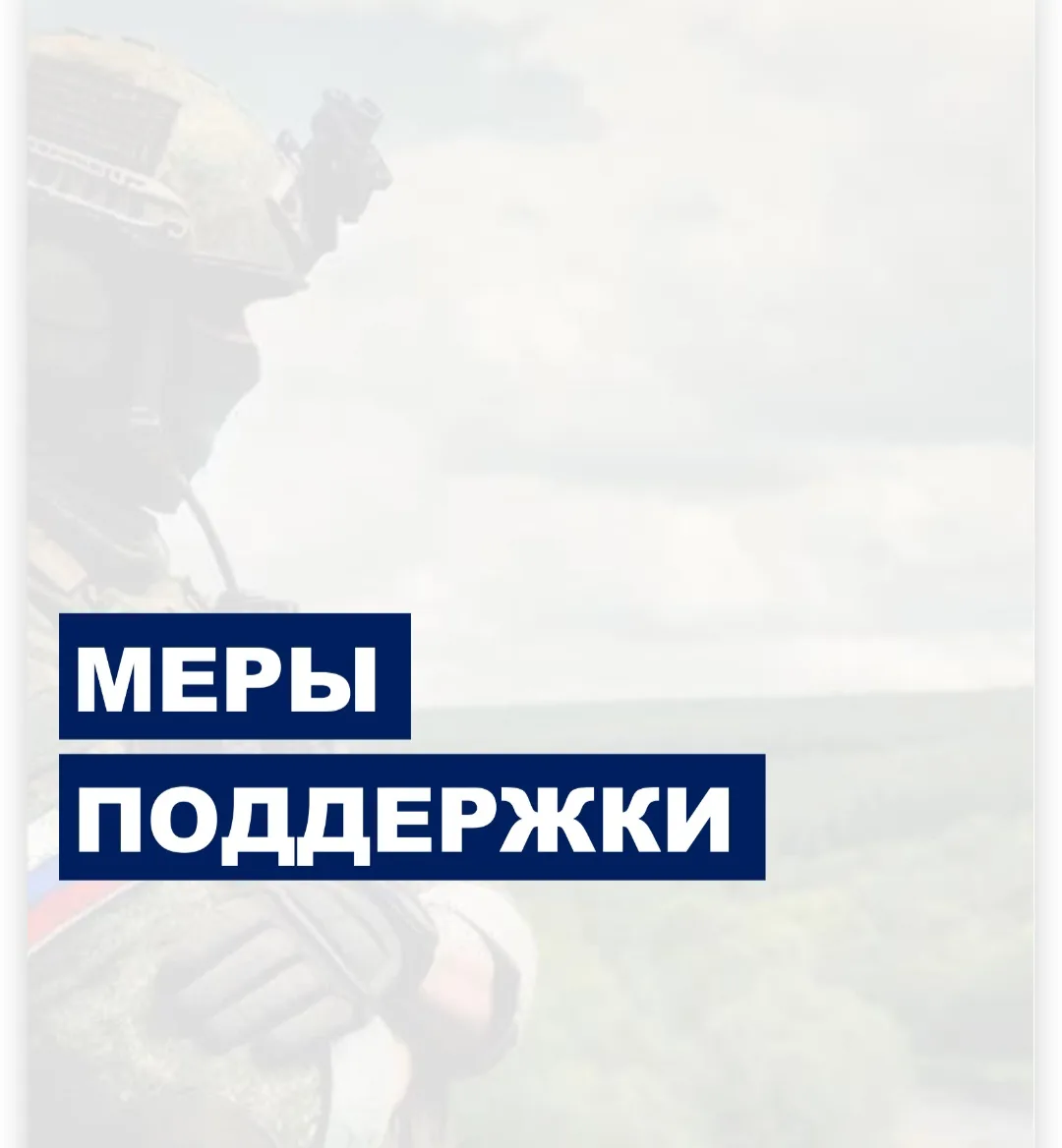 Меры поддержки