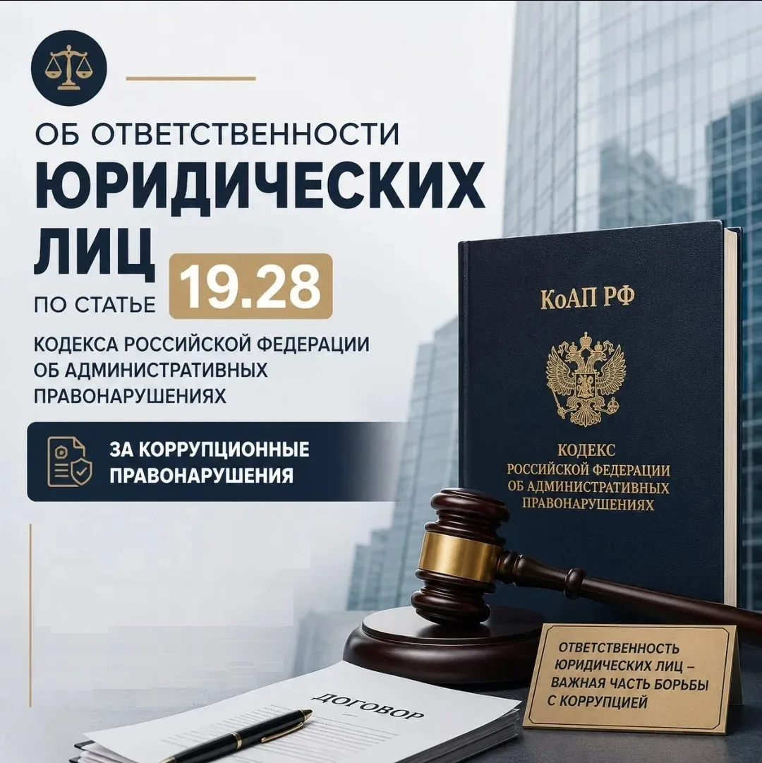 ✍️Прокуратура информирует!
⁣
📃Об ответственности юридических лиц по статье 19.28 Кодекса Российской