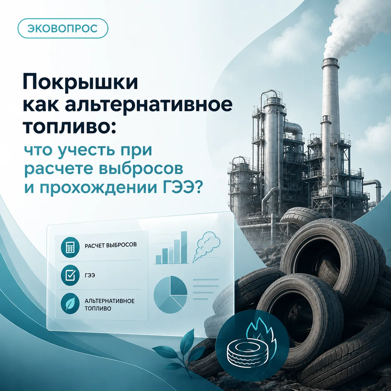 ♻️ Покрышки как альтернативное топливо: что учесть при расчете выбросов и прохождении ГЭЭ?
