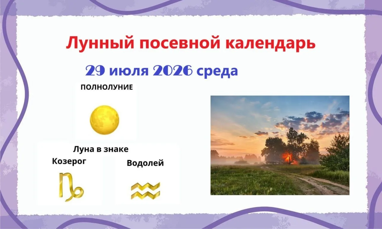 2️⃣9️⃣ июля, среда  
🌔 Луна в Козероге♑️ и Водолее♒️

Козерог – средний по плодородности знак. Обес