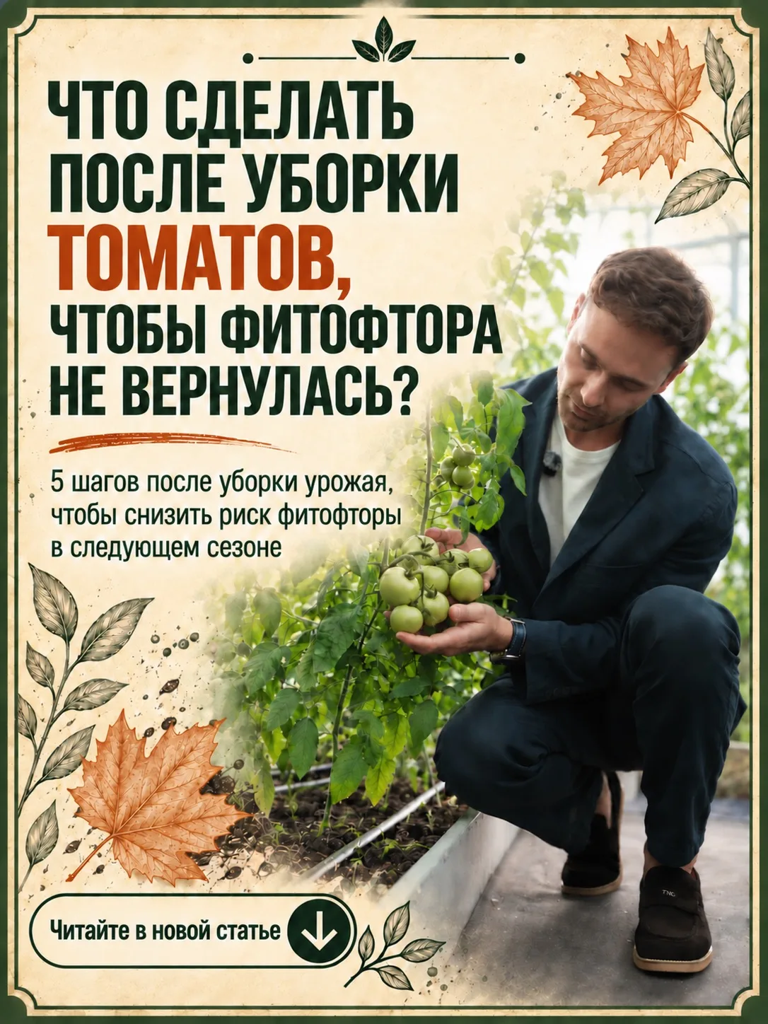 ЧТО СДЕЛАТЬ ПОСЛЕ УБОРКИ ТОМАТОВ, ЧТОБЫ ФИТОФТОРА НЕ ВЕРНУЛАСЬ?🦠