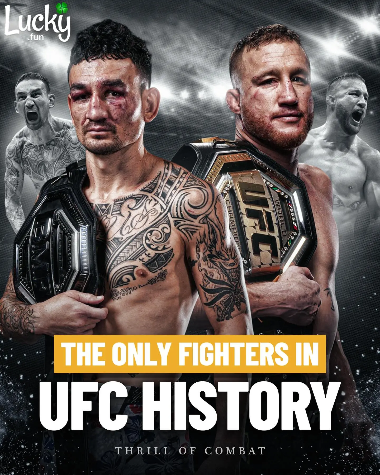 🤯 Макс Холлоуэй и Джастин Гейджи - единственные бойцы в истории UFC, кто завоевал все ...