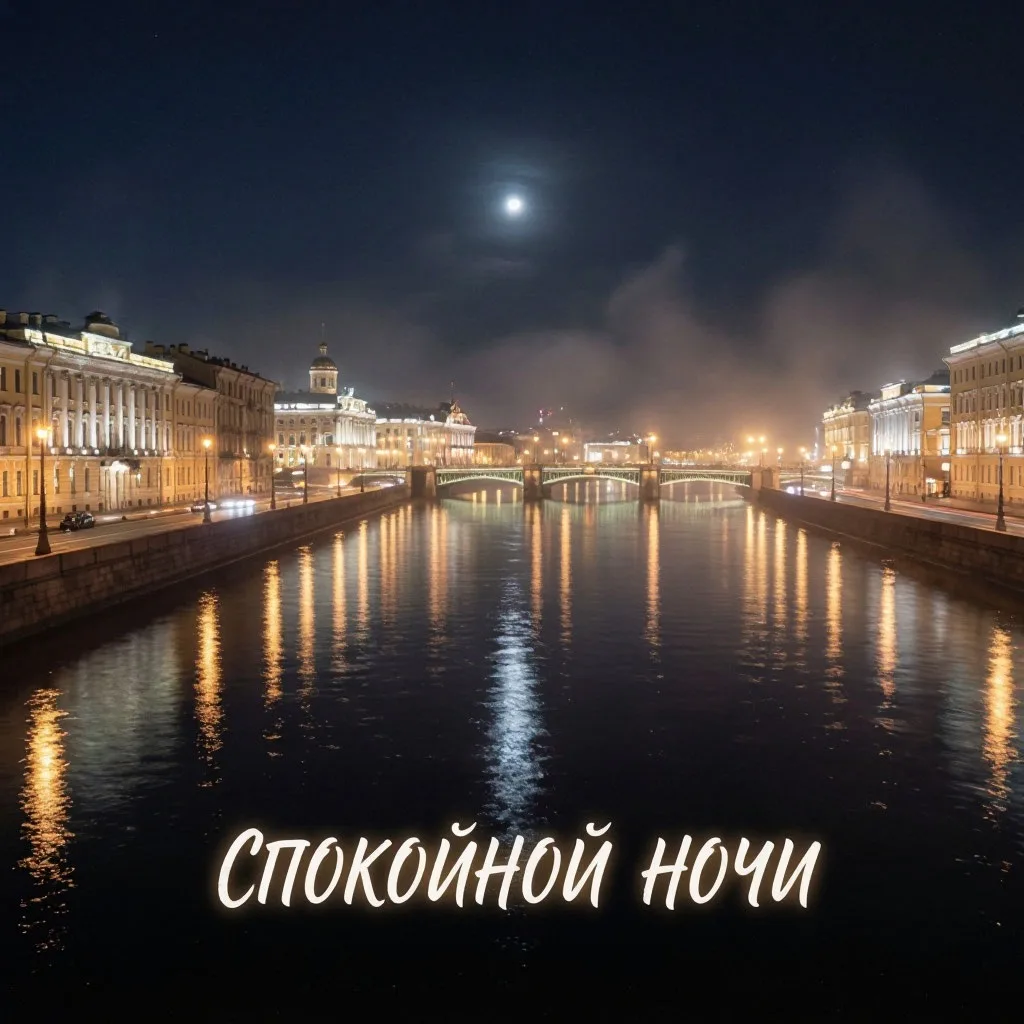 Спокойной ночи, Санкт‑Петербург! 🌙