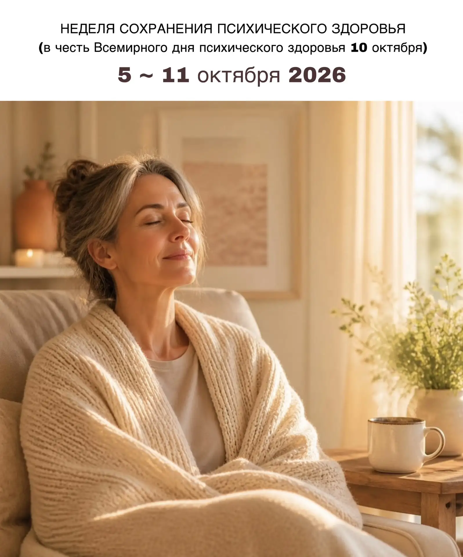 Неделя сохранения психического здоровья: 5–11 октября 2026 года