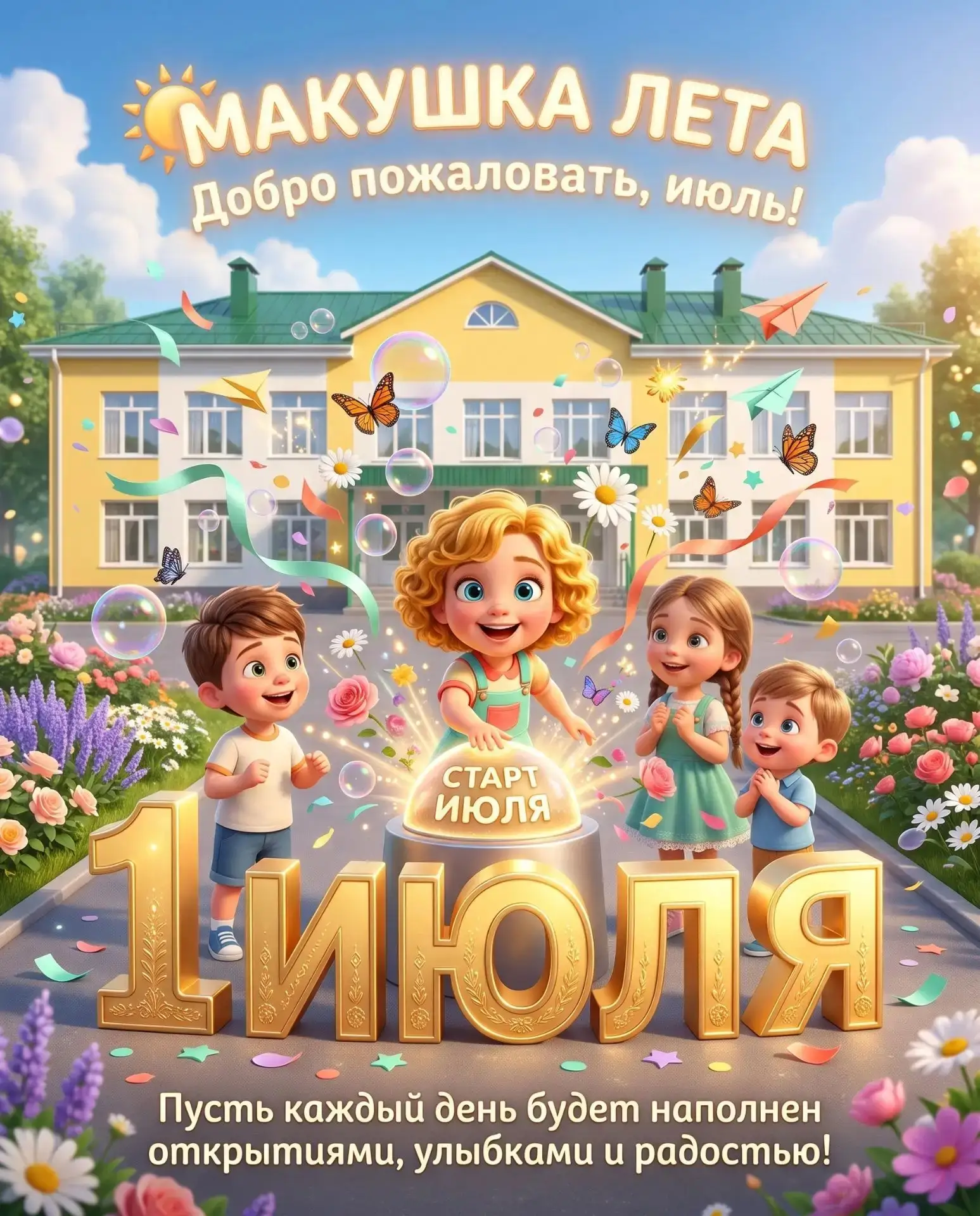 Июль пришёл! ☀️

Второй месяц лета — самый солнечный, самый приключенческий и самый детский.

Врывае