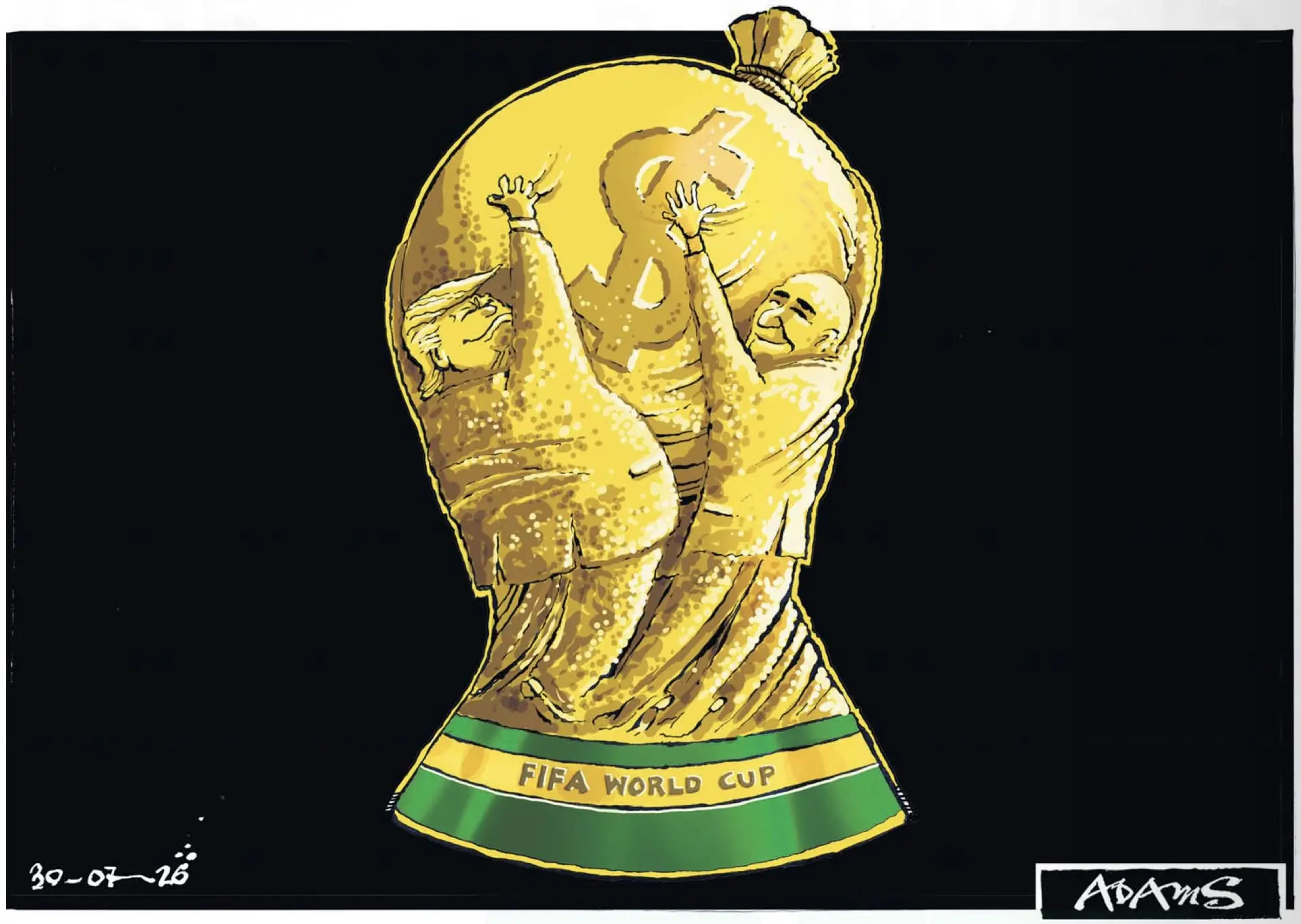 The Daily Telegraph предлагает новый дизайн футбольного Кубка мира на случай, если план Трампа-Инфан