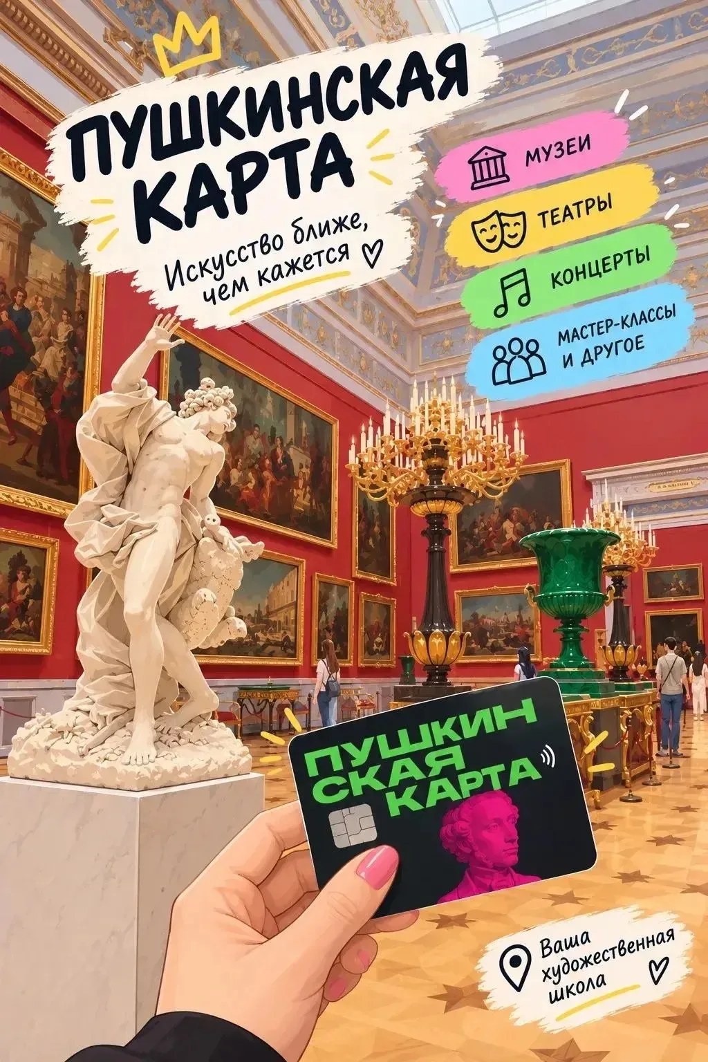 🎭 Пушкинская карта: твой бесплатный билет в мир культуры