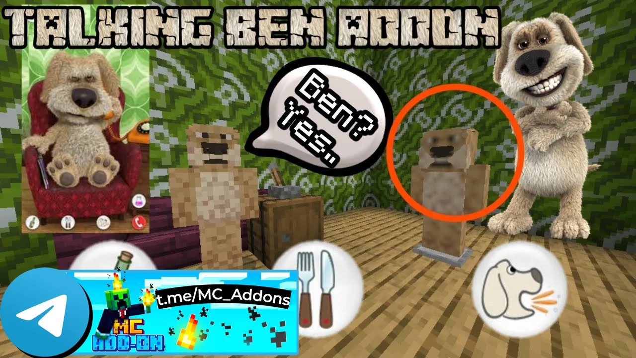 Talking Ben Addon (1.21) 

Это забавный и необычный мод, который добавляет любимого персонажа Talkin