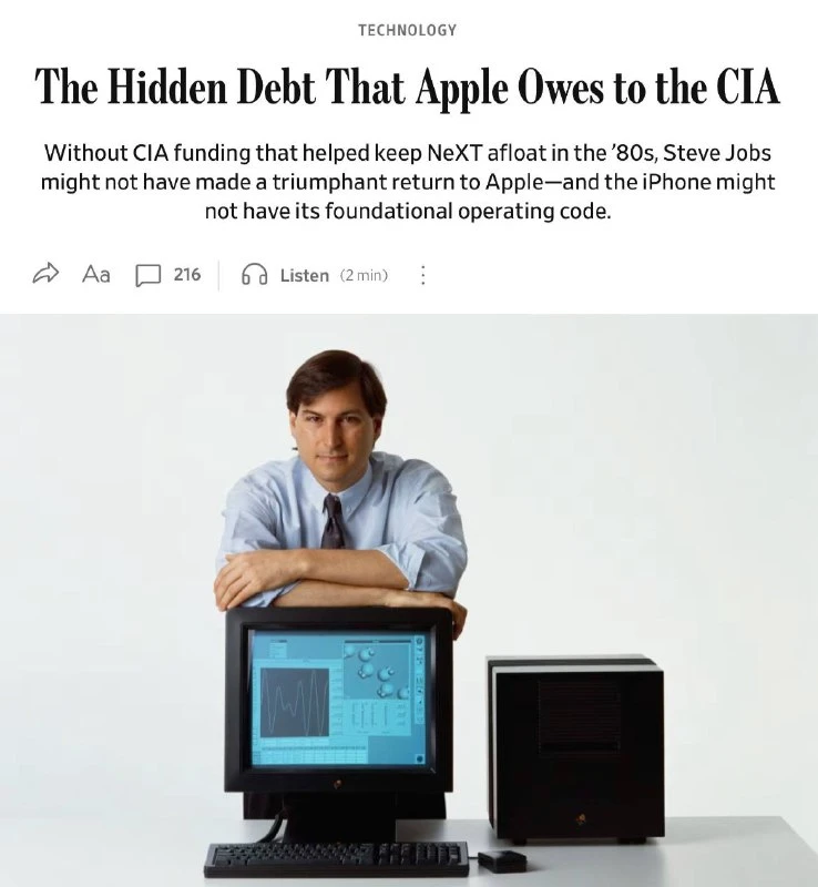ЦРУ буквально спасло Стива Джобса и современную Apple. WSJ раскопала историю почти 40-л...