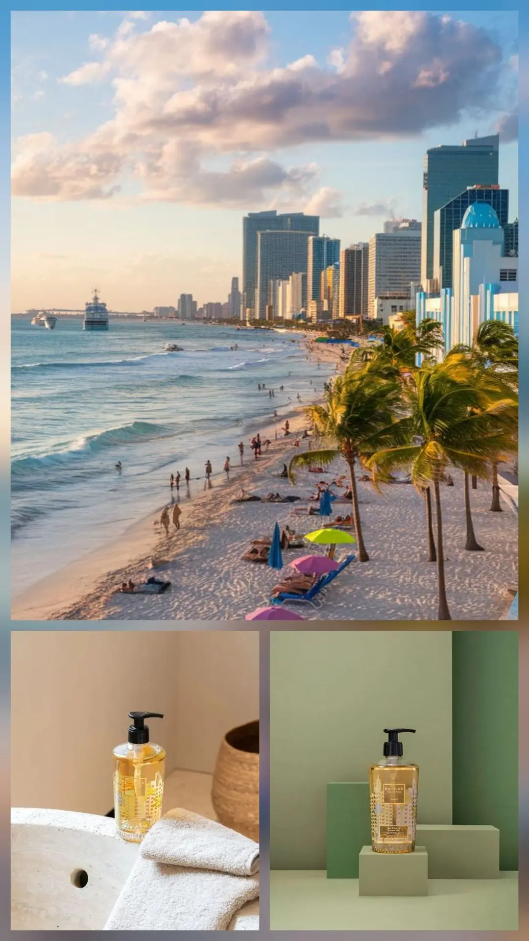 🌞🏝Яркий водный аромат геля для душа Miami обладает свежестью и опьяняющим действием.
