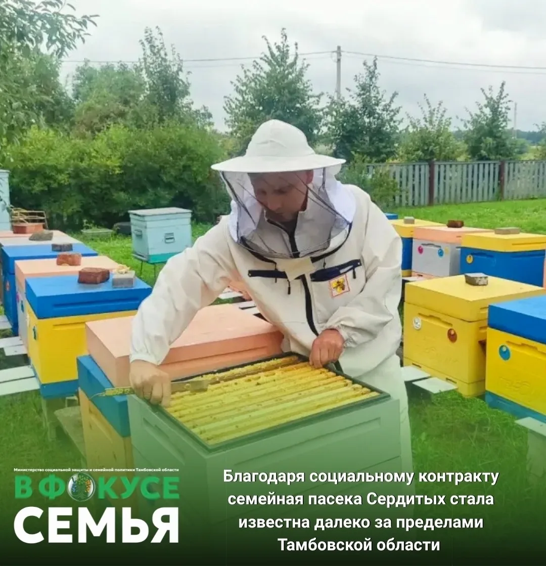 🐝Благодаря социальному контракту семейная пасека Сердитых стала известна далеко за пре...