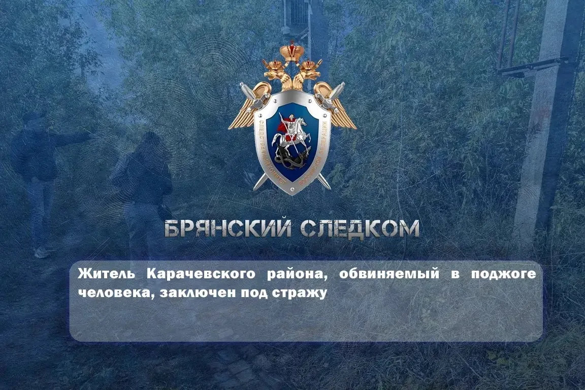 Житель Карачевского района, обвиняемый в поджоге человека, заключен под стражу