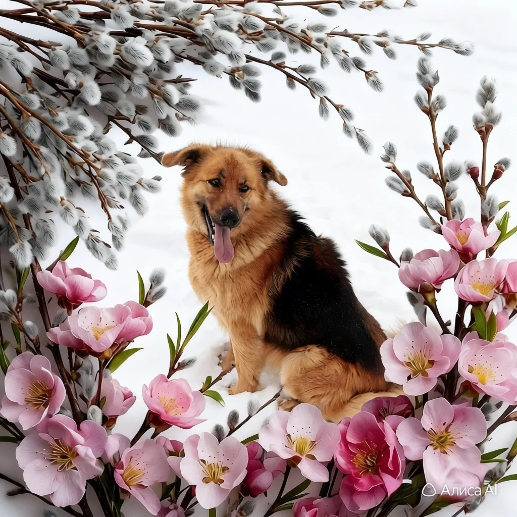 Поздравляем с вербным воскресеньем! Мира и добра!❤🐕😍