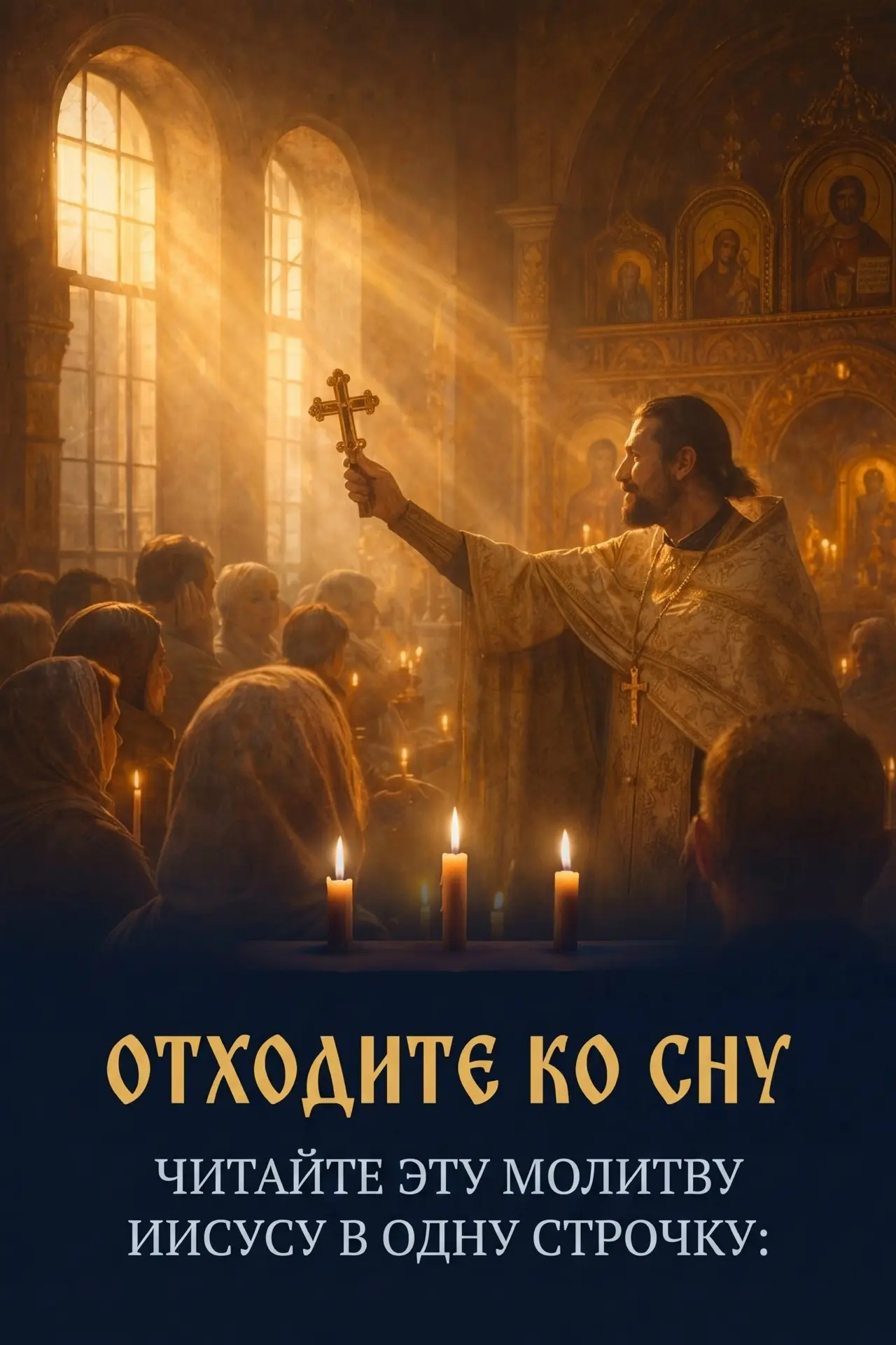 🙏 КОГДА ОТХОДИТЕ КО СНУ, ЧИТАЙТЕ ЭТУ МОЛИТВУ ИИСУСУ В ОДНУ СТРОЧКУ