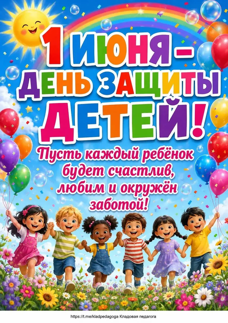 Поздравительные открытки с Днём защиты детей🥳