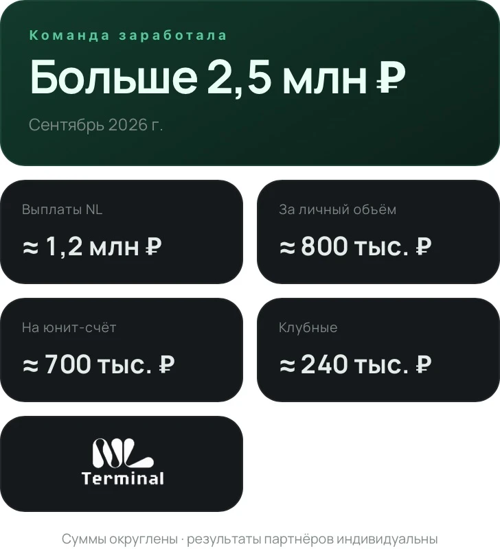 Но сначала покажу сколько заработала моя команда 🤗