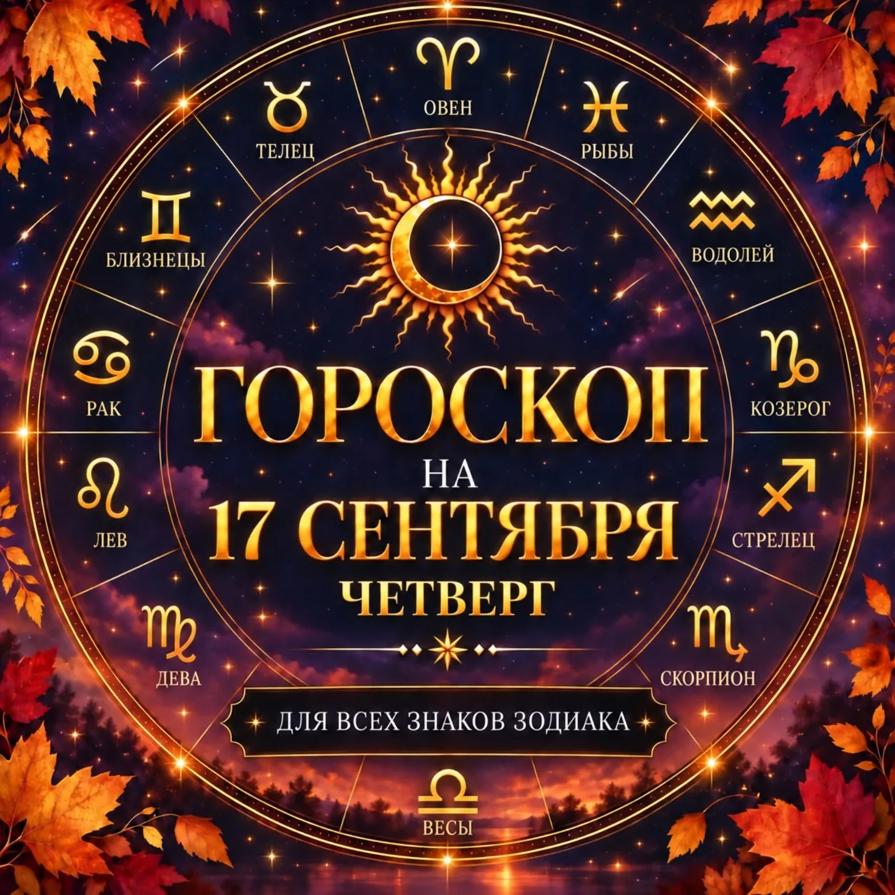 🔮 Гороскоп на 17 сентября, четверг