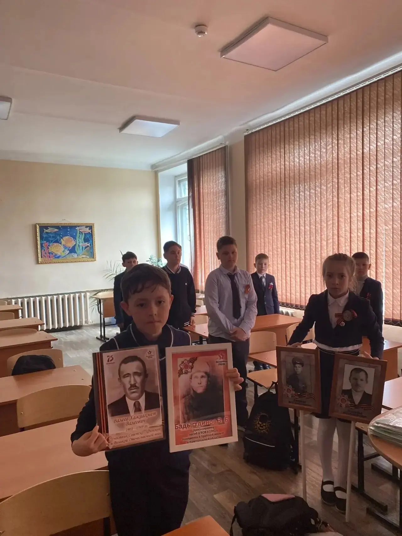🕊️ Всероссийский урок памяти «Георгиевская лента -символ воинской славы» и Республиканская минута мо