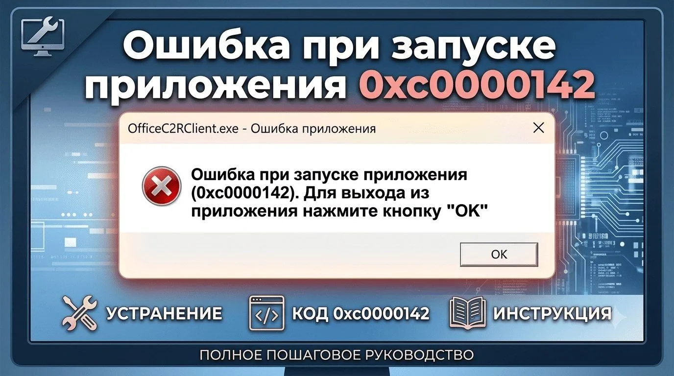 🪟 Ошибка при запуске приложения 0xc0000142