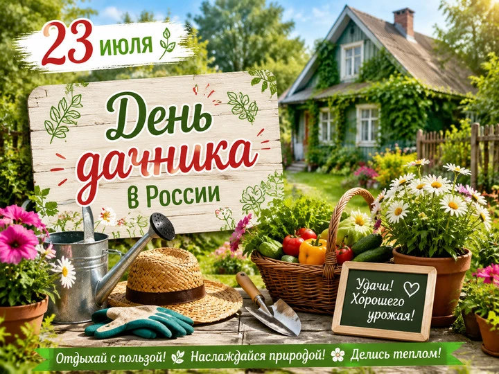 23 июля в России отмечается праздник - День дачника. Праздник тех, кто ценит труд на земле и получае