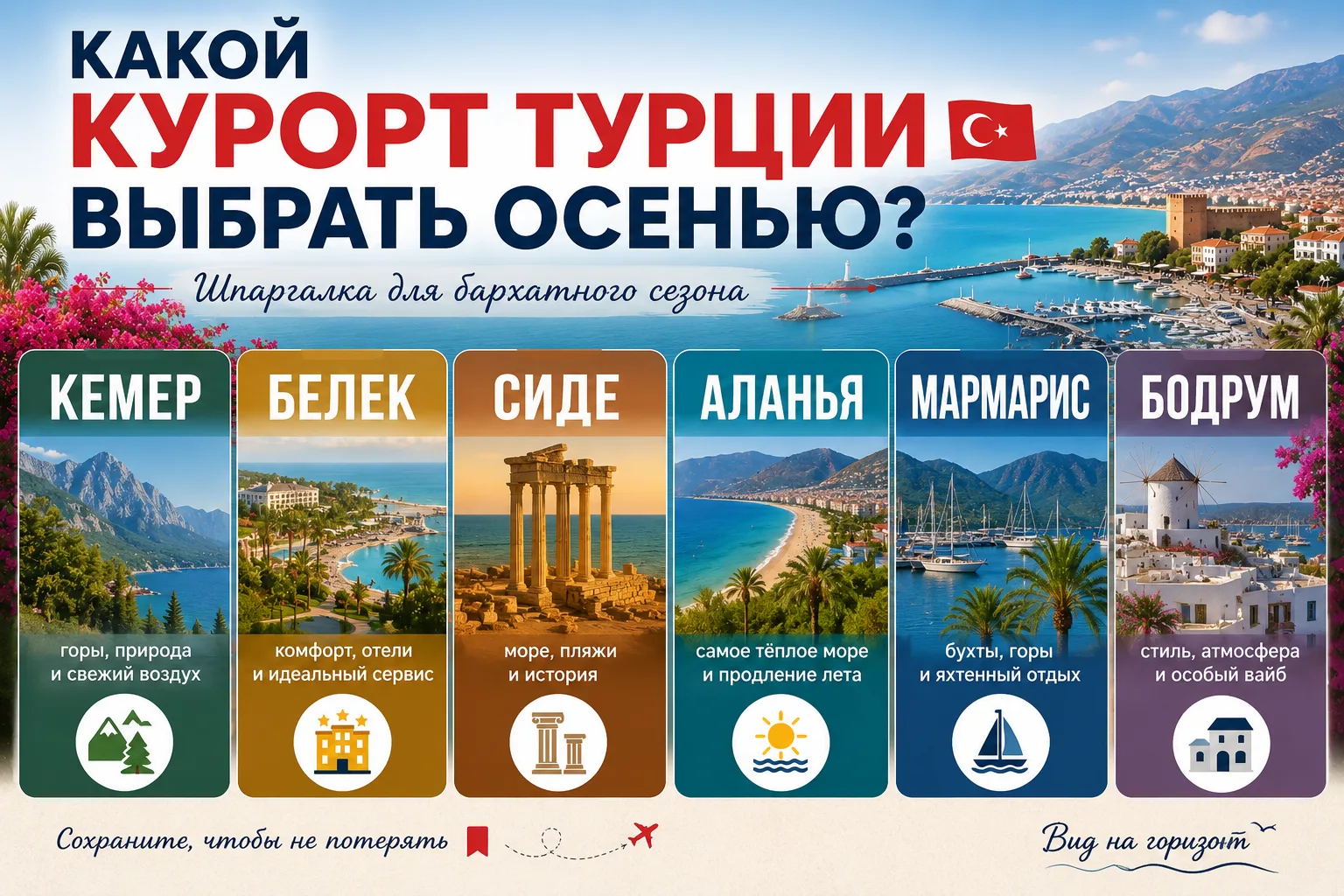 🇹🇷 КАКОЙ КУРОРТ ТУРЦИИ ВЫБРАТЬ В БАРХАТНЫЙ СЕЗОН?