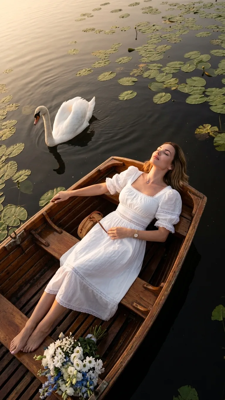 🦢 Лодка на озере
