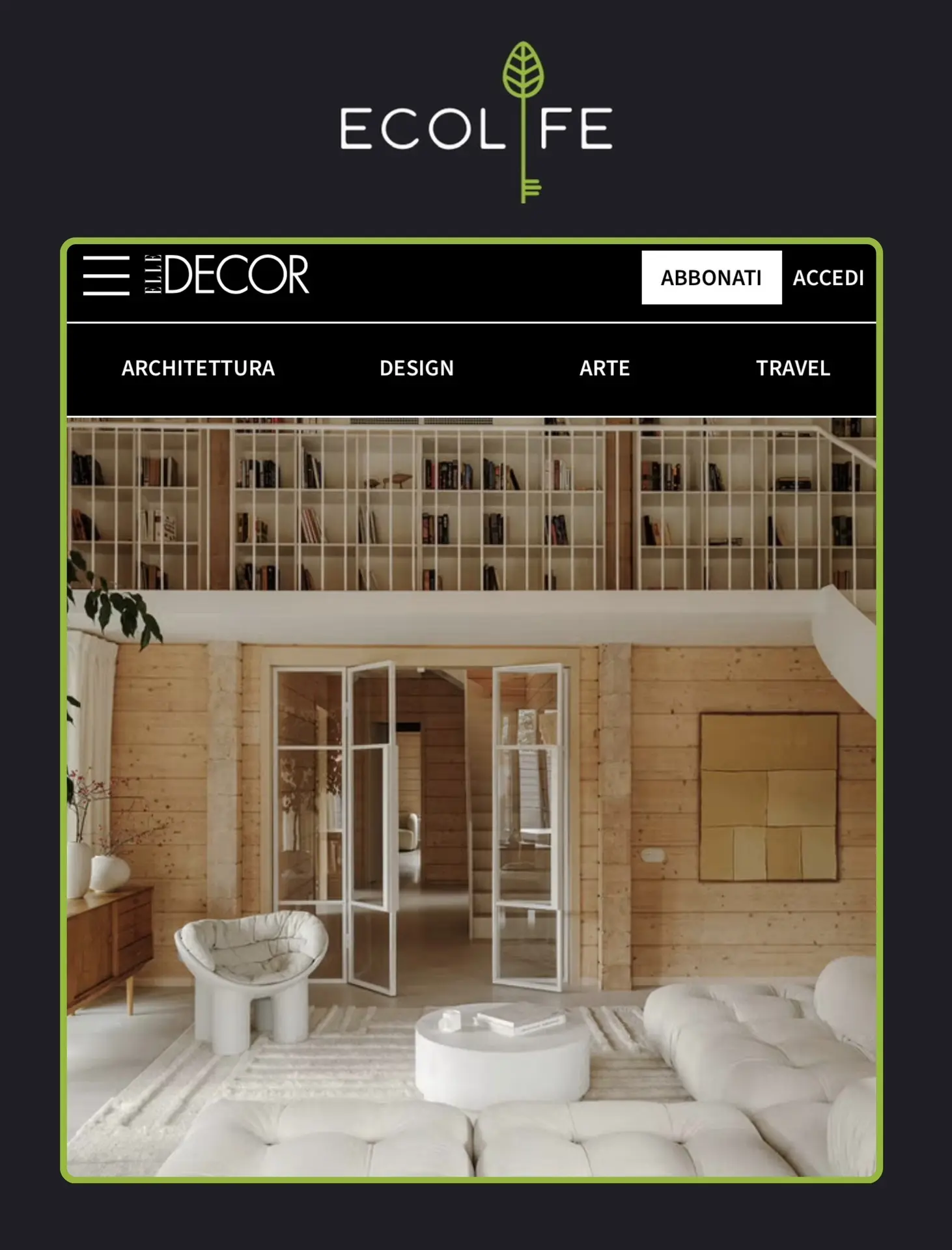 Работа Ecolife признана в Милане🇮🇹— наш проект на страницах Elle Decor Italia! ✨