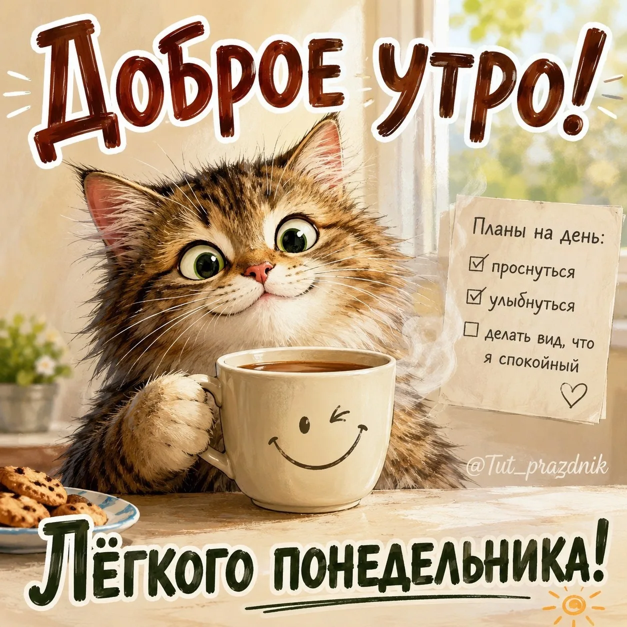 🌞☕️ Доброе утро! ☕️🌞

Пусть это утро начнётся с хороших новостей, ароматного кофе или чая, доброй 