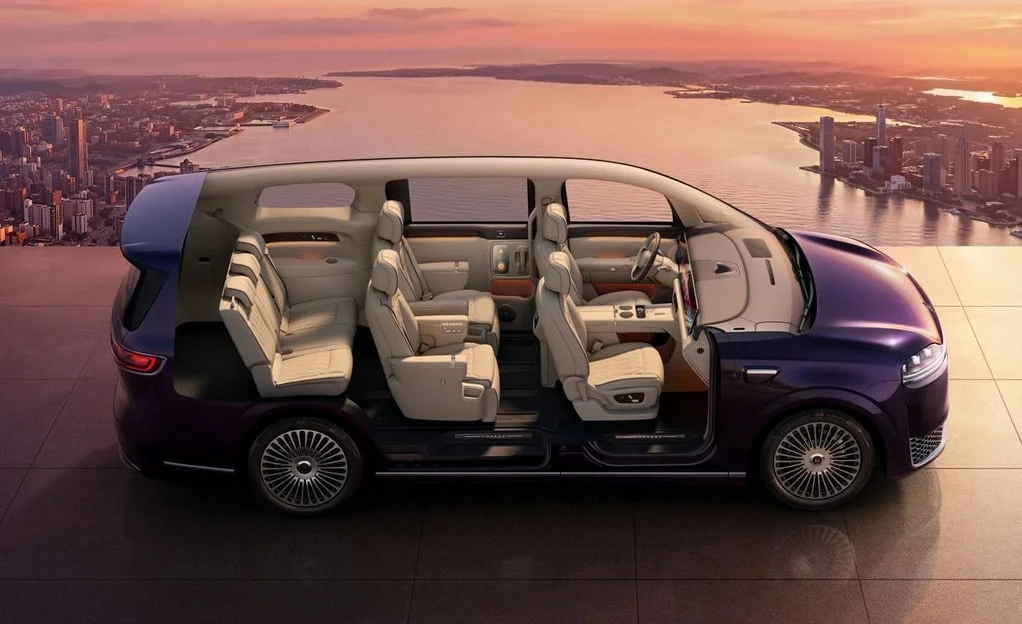 Chery и Huawei представили роскошный минивэн   Luxeed V9 получил автопилот Huawei с лидаром, пневмоп