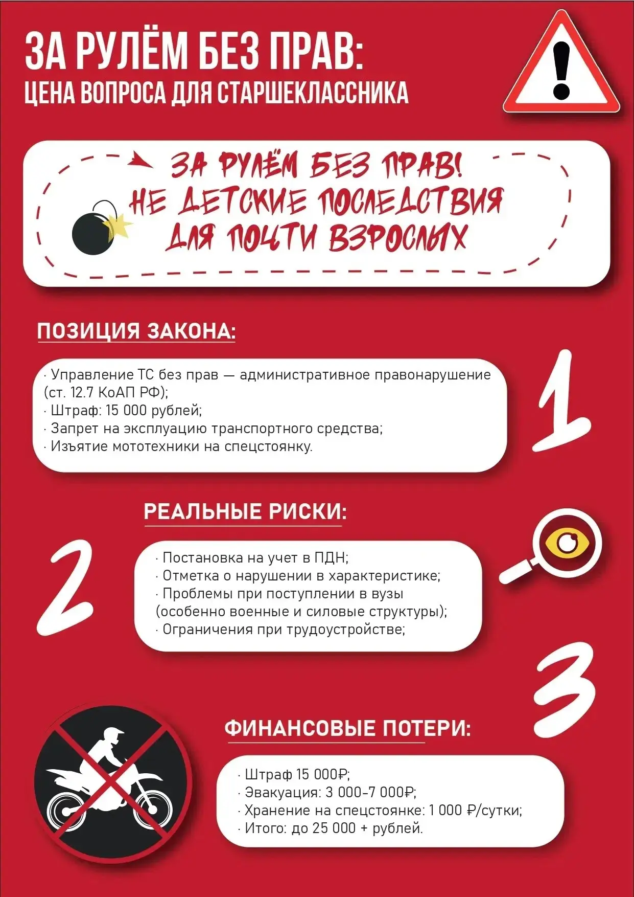 ‼Уважаемые родители! 
Информируем вас о необходимости строгого контроля за досугом детей в летний пе