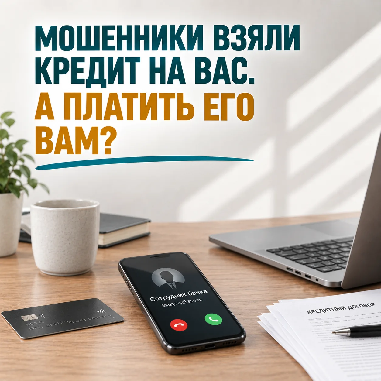 МОШЕННИКИ ВЗЯЛИ КРЕДИТ НА ВАС. А ПЛАТИТЬ ЕГО ВАМ?