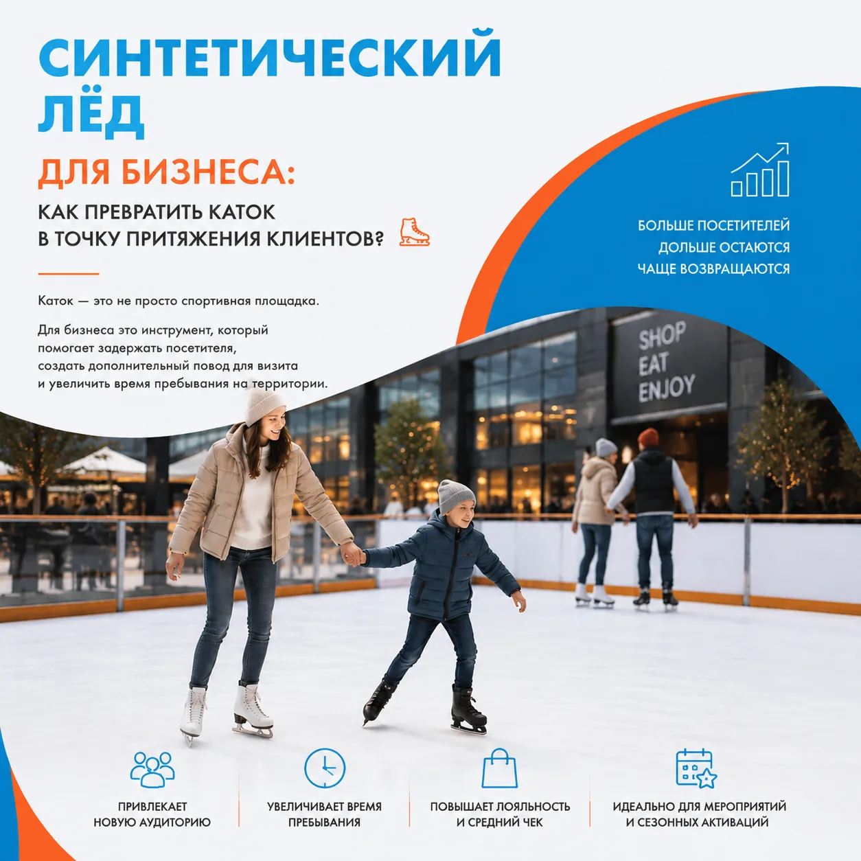 Синтетический лёд для бизнеса: как превратить каток в точку притяжения клиентов? ⛸️