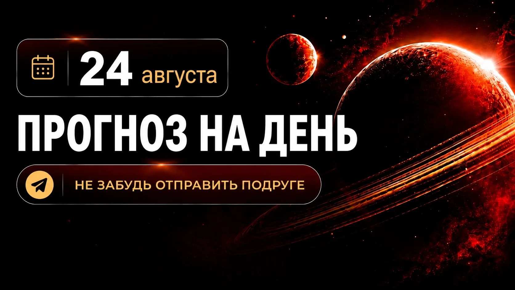 ПРОГНОЗ НА 24 АВГУСТА, ПОНЕДЕЛЬНИК