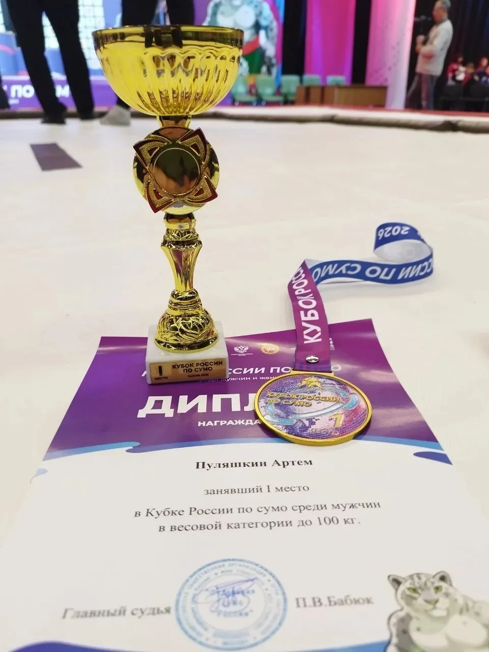 Самарский сумоист Артем Пуляшкин выиграл Кубок России в весовой категории до 100 кг.