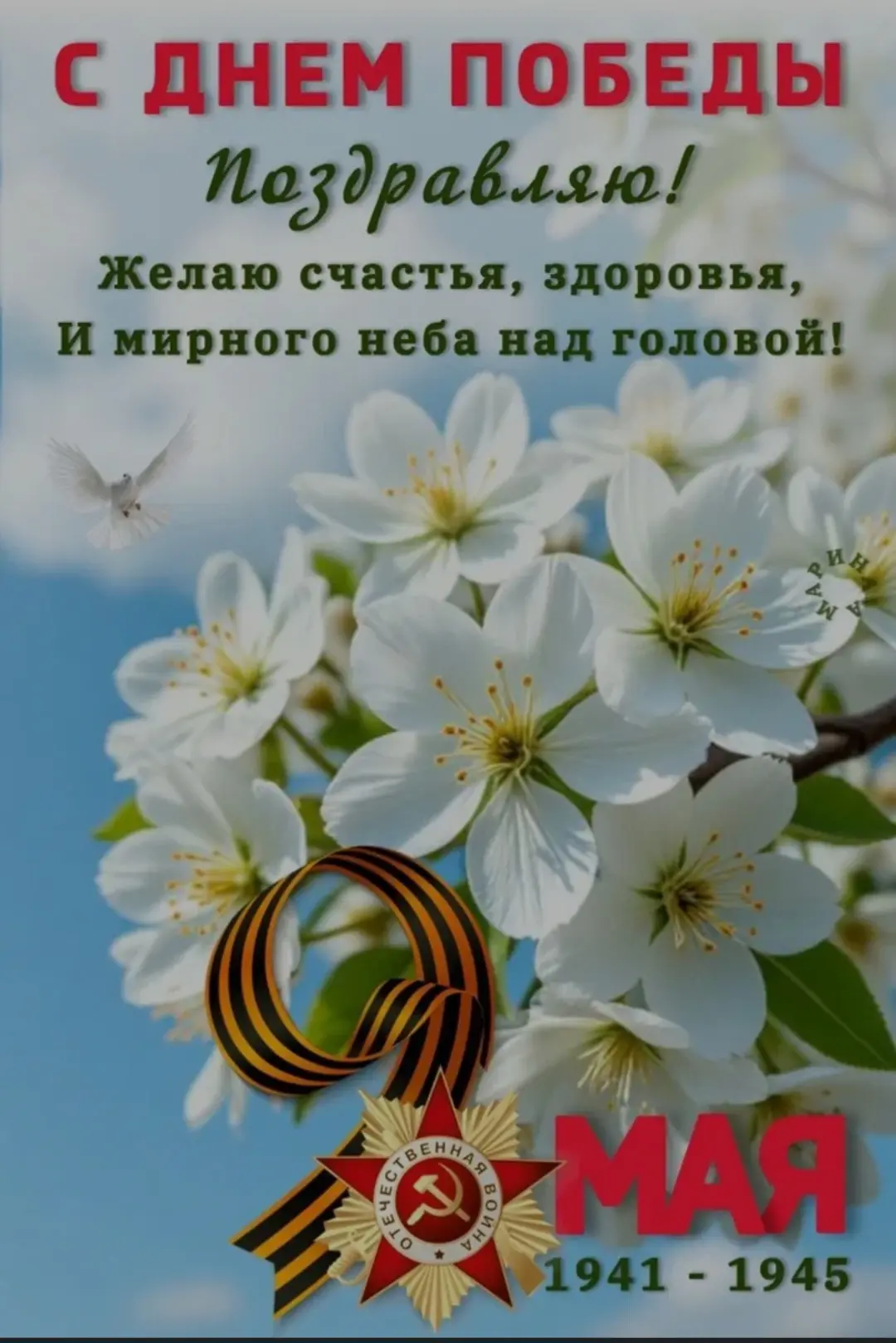 Поздравляем всех с прекрасным праздником! С Днём Победы!!! Желаем всем здоровья и мирного неба над г