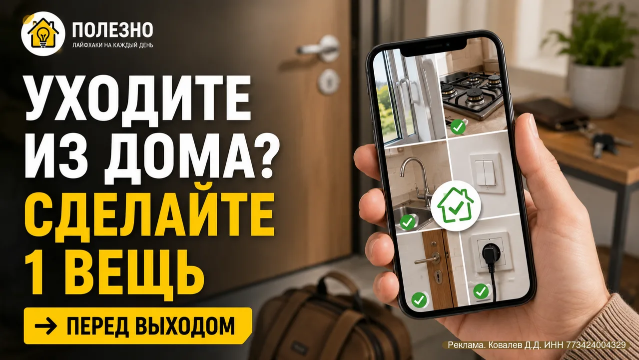 🏠 Уходите из дома надолго? Сделайте одну вещь перед выходом