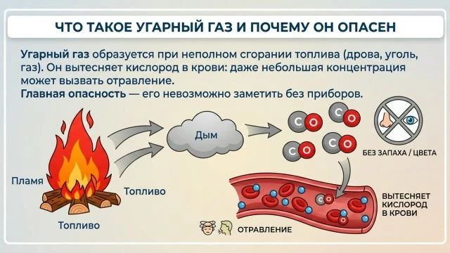 ⚠️ Осторожно: угарный газ! ⚠️