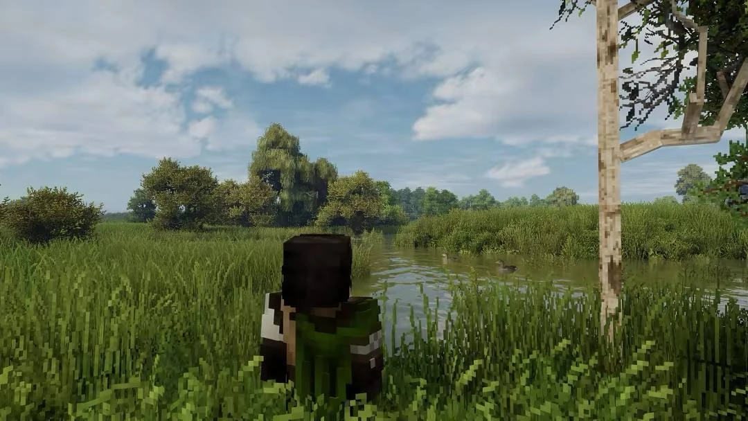 Чел превратил Minecraft в красотищу — он накинул пару модов и графон прокачался в разы.