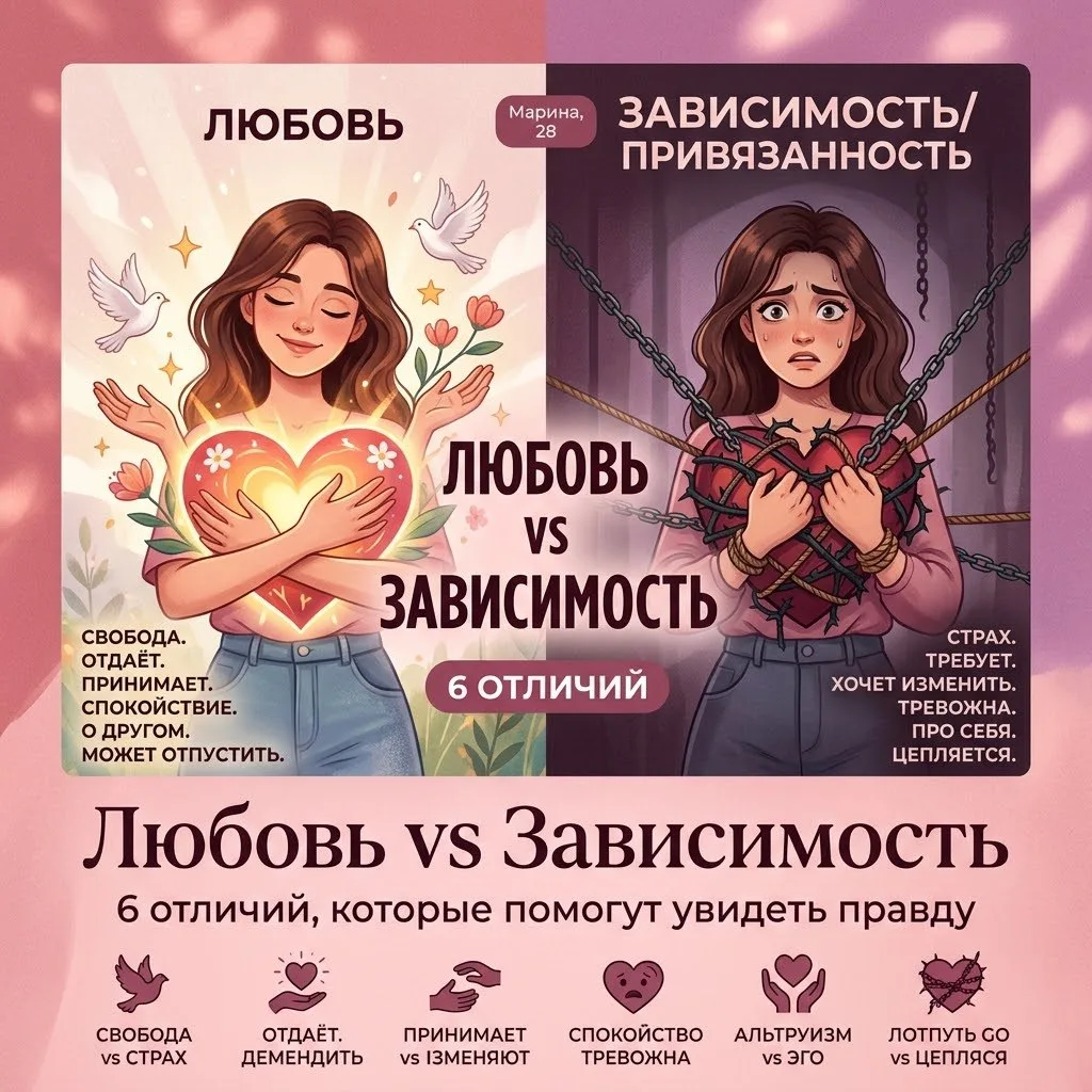 Как понять, что вы не любите, а привязаны