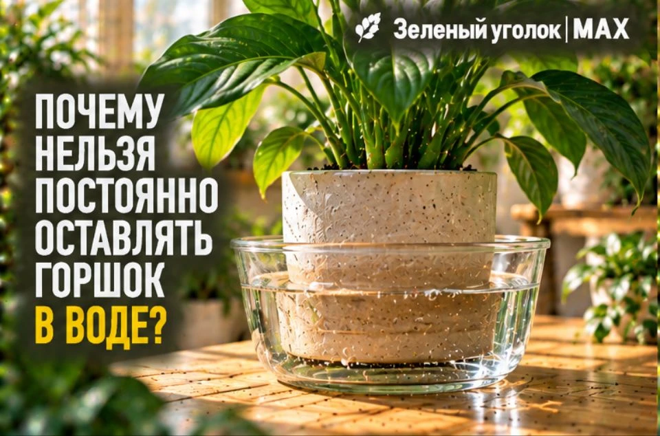 💦 ПОЧЕМУ НЕЛЬЗЯ ПОСТОЯННО ОСТАВЛЯТЬ ГОРШОК В ВОДЕ?