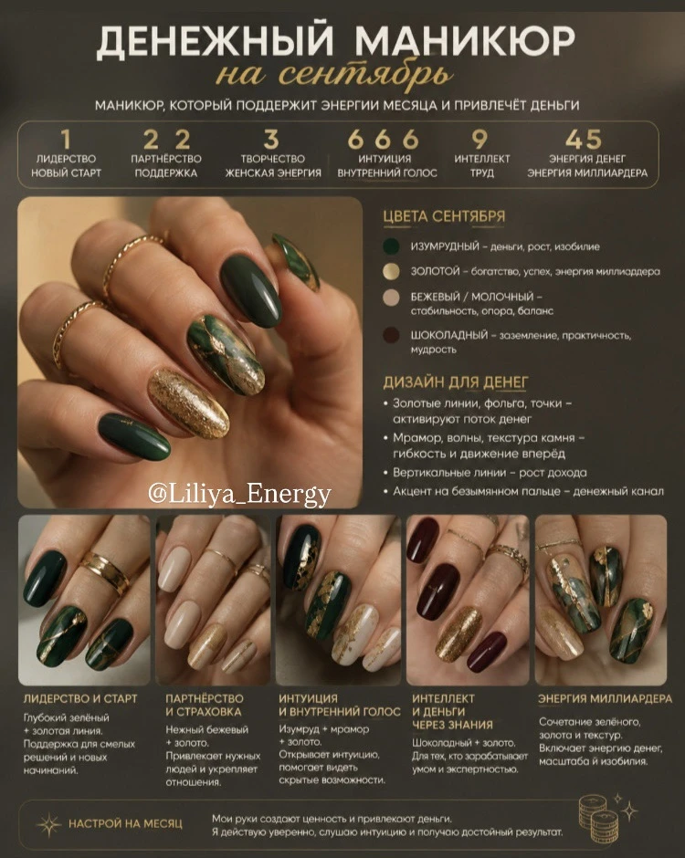 💅 Денежный маникюр на сентябрь