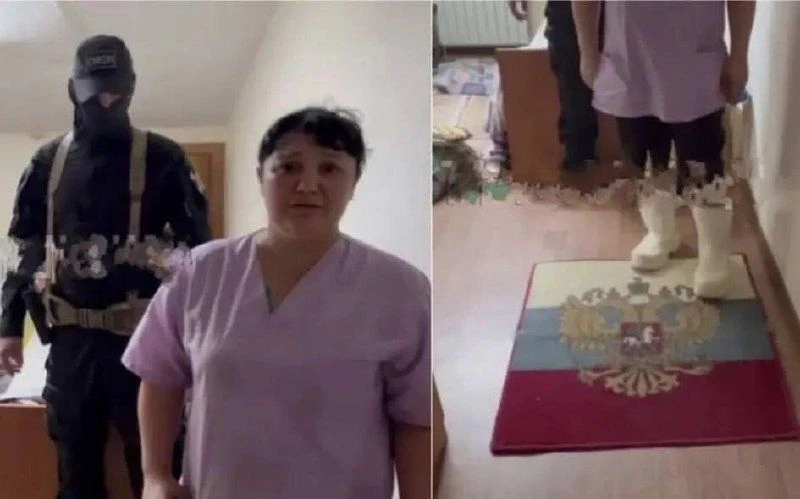 Мигрантку из Узбекистана, которая вытирала грязные ноги о российский флаг, вышлют на ро...