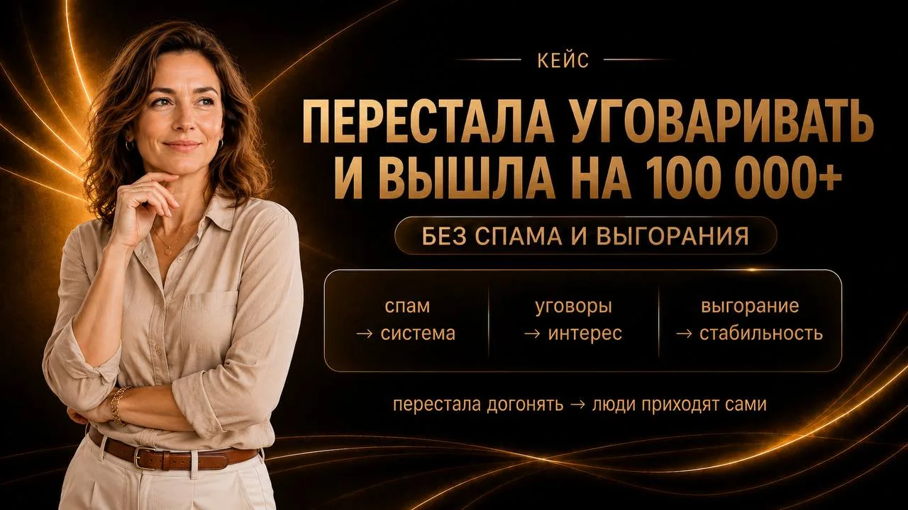 🔊 Перестала уговаривать и вышла на доход 100 000+