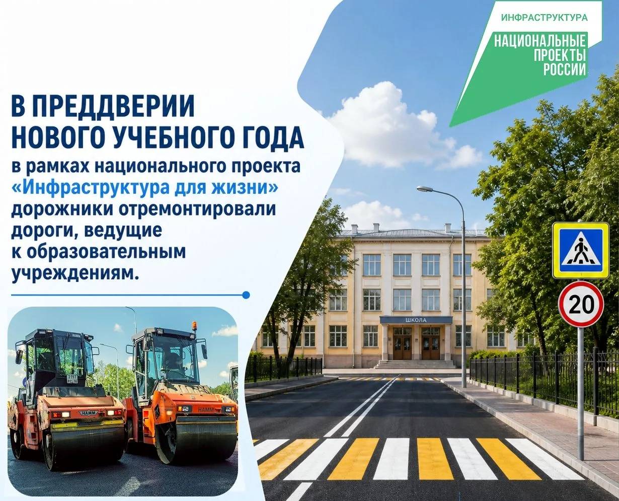 В преддверии нового учебного года в рамках национального проекта «Инфраструктура для жи...