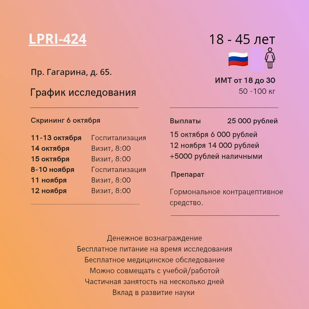 Новый график исследования.
