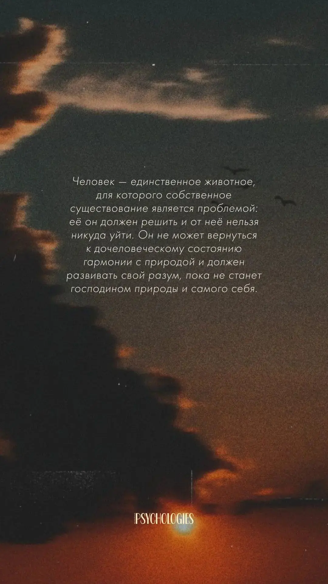 Человек — единственное животное, для которого собственное существование является пробле...